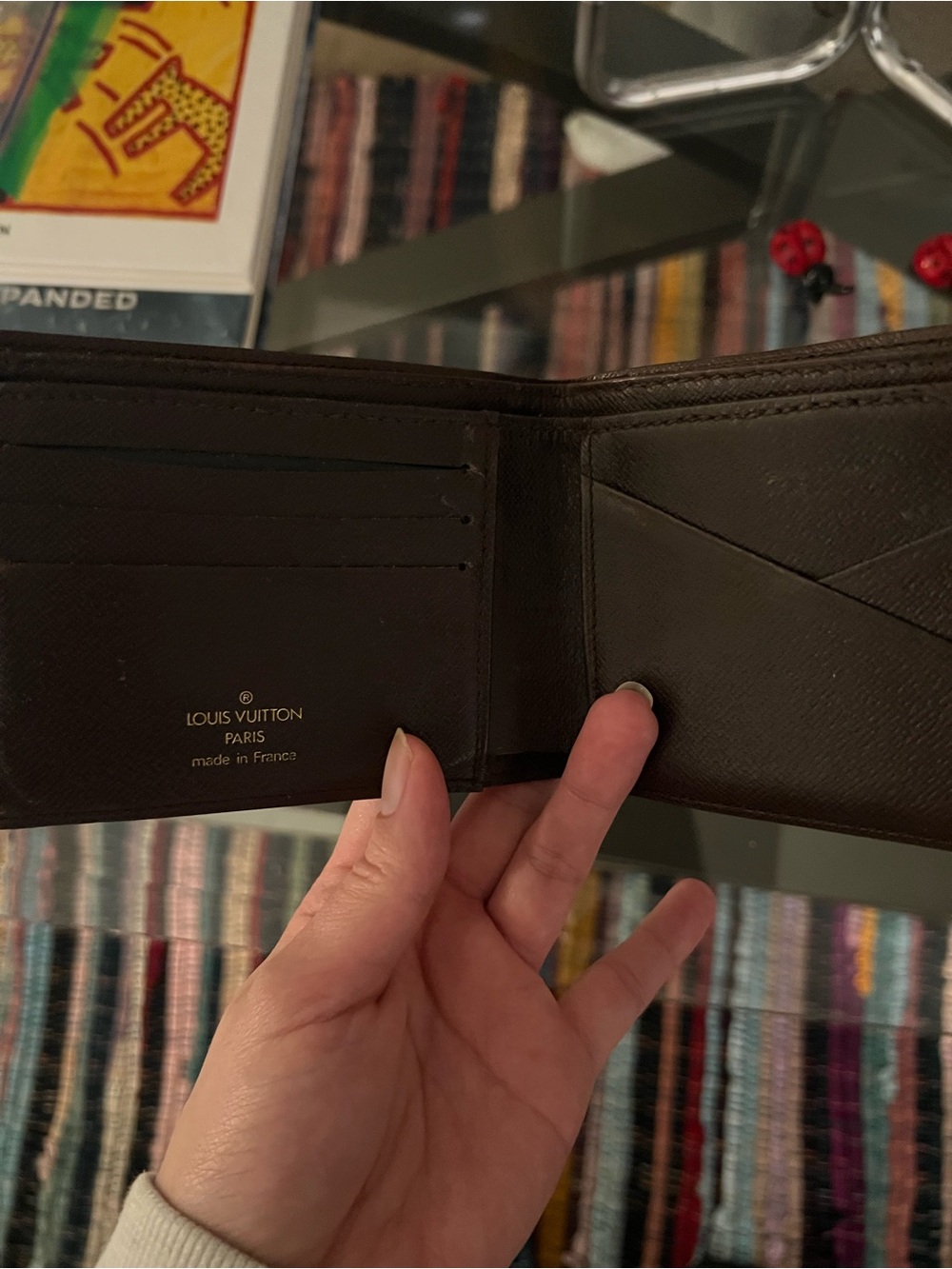 Louis Vuitton Brown and Dark Brown Checkered Card Holder Wallet - Picture 2 of 4